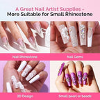 MelodySusie 2Pcs Nail Rhinestone Glue, 3D Gel Nail Art Design Strong Adhesive Nail Gem Glue for Nail Charms Gems Jewelry Decoration DIY Manicured at Home Cured Need Beauty Gifts for Women
