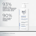 RoC Barrier Renew Gel to Foam Non Drying Foaming Facial Cleanser to Hydrate Skin, facial cleanser for sensitive skin, 12 Ounces