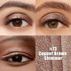 evpct Copper Brown Shimmer Cream Eye Shadow Sticks Brightener Pencils for Women, Bronze Brown Silky Eyeshadow Applicator Stick Pen Waterproof, Crease-Proof Stick Eyeshadow Shimmer Eye Makeup 73