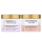 Era Organics Vitamin C Face & Organic Eye Cream – Nourishing Vitamin C Face Cream for Fine Lines, Wrinkles + USDA Organic Eye Balm for Puffiness, Bags – Made in USA, Safe For Sensitive Skin