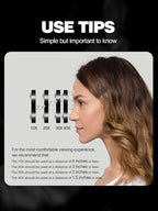 20X Magnifying Mirror with 2 Suction Cups, 3.5 inches Magnified Makeup Mirror and Slant Tweezers,Black,1PC