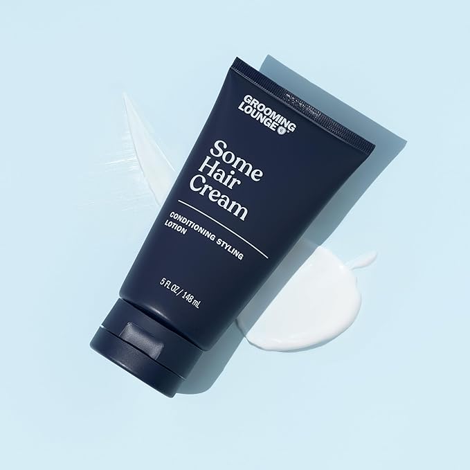 Grooming Lounge Some Hair Cream - Sculpting, Low Shine, Flexible Styling Cream for Men - Moisturizing, Conditioning, and Texturizing with Firm, Strong Hold - Paraben and Sulfate Free Formula - 5 oz