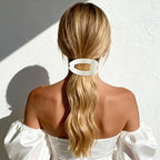 Flat Hair Clips for Women - Stylish French Lay Down Flat Claw Clips for Thick Thin Hair, Comfortable Curved Large Flat Clips, Leopard Print Non-Slip Strong Hold Hair Accessories, Tortoise Pack of 8