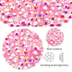 1440 Pcs SS20 5mm Flatback Rhinestones for Nails Art Crafts Glitter Round Shine Gems AB Crystals DIY Clothes Shoes （Light Sapphire AB）