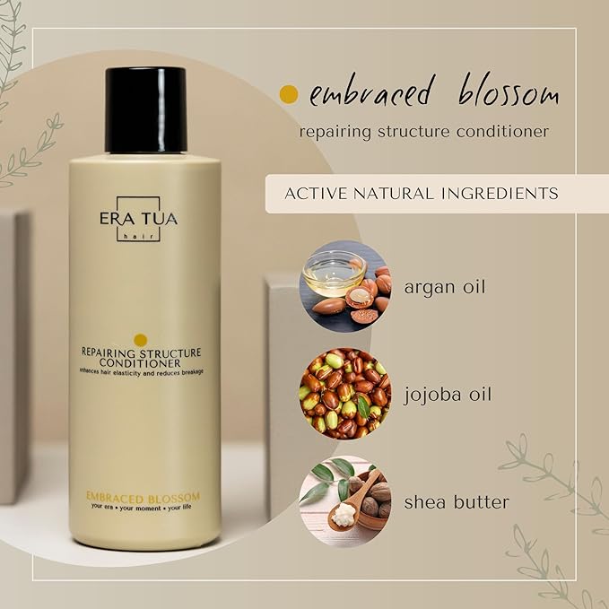 Embraced Blossom Repairing Conditioner for Damaged Hair | Dutch Made & Formulated | Sweet Scent of Neroli, Orange Blossom & Jasmine Scent sulfate free conditioner | 200 ml