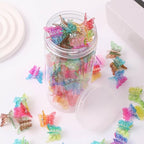 Rosvia 54 Tiny Butterfly Hair Clips,Gradient Color Fairy Hair Claw Clip for Girls Women，90s Y2K Cute Mini Hair Clips，Fun Hair Accessories
