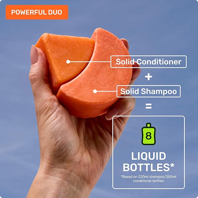 Volumizing Conditioner Bar with Biotin for thin, fine hair - Plastic-Free, Vegan, Cruelty-Free, 2.12 oz