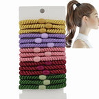 High Elastic Ponytail Holders 15 PCS Hair Ties No Damage for Thick Hair Braided Hair Ties for Women Girls-Vintage Blossom