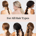 Kitsch Black Hair Ties No Damage - Strong, Stretchy Hair Bands | Soft Nylon Ponytail Holders, Snag-Free Rubber Bands, Perfect for Updos & Braids | Ideal Gifts for Women - Black, 20pcs