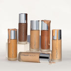 Fitglow Beauty - Natural Foundation+ Photo-Filtering Foundation | Vegan, Woman-Owned Clean Beauty (F4.5 - Tan Neutral, Soft Olive Undertones)