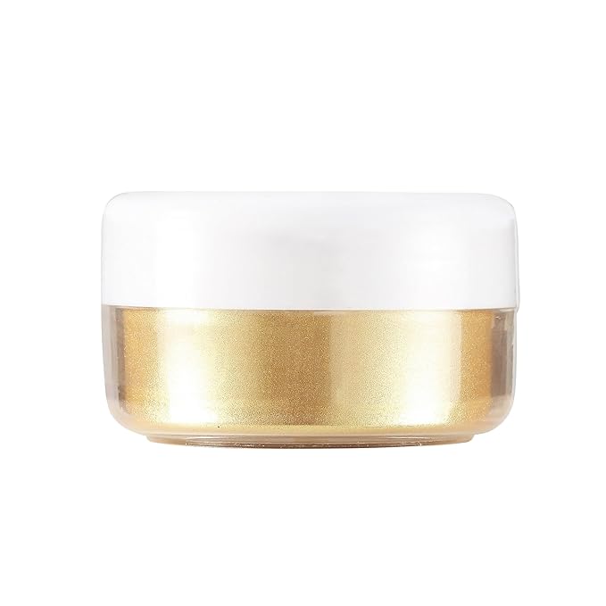 Ultra-Fine Gold Makeup Metallic Powder, Gold Metallic Chrome Powder For Face & Body Paint with Mixing Liquid, SFX Makeup Kit For Halloween Costume Cosplay, Full Coverage Face Painting Kit