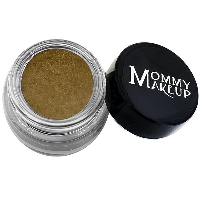 Mommy Makeup Waterproof Stay Put Gel Eyeliner Pot with Micropigments - Smudge-Proof, Long Lasting, Highly Pigmented Cream Eye Liner, 0.14 oz (Olive It Up)