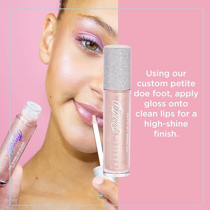 Petite 'N Pretty 10K Shine Lip Gloss for Girls (Glow Down) - Makeup for Kids, Tweens, Teens - High Shine, Soft, Hydrating, Lightweight, Made in the USA