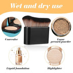 2 Pcs Self Tanning Brush Sunless Body Tanner Brushes Fake Tan Leg Makeup Foundation Brush Fine Cosmetic Application Tool for Blending Tanning Mousse Kabuki Face Spray