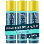 Oars + Alps Lip Suncreen, SPF 18 Lip Balm, Shine Free Sunscreen for Lips, Infused with Vitamin E, Peppermint & Spearmint, Water & Sweat Resistant, Moisturizing, Hydrating, Sunny Mint Scent, 3pk