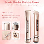 2 in 1 Dual Head Bikini Shaver，Pink Rose