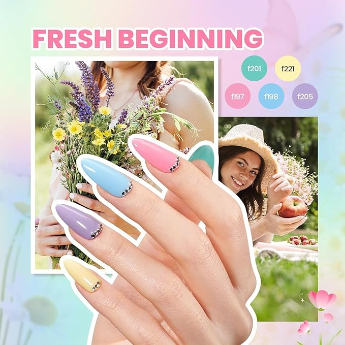 Beetles Gel Nail Polish Kit with U V Light - 32 Colors Nail Kit 55 Pcs Gel Polish Set Four Seasons Glow Pro Base & Matte Glossy Top Coat Nails Stuff Soak Off DIY Art Set Gifts for Women Teen Girls