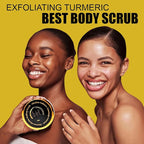 (29) Exfoliating Turmeric Body Scrub – Sea Salt, Jojoba & Almond Oil | Daily Body Exfoliator for Smooth, Radiant-Looking Skin | Gentle, Hydrating Scrub for All Skin Types (280ml)