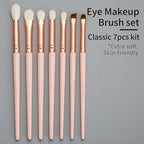 Natural Goat Hair Eye Shadow Brush Set Professional, Blending Eyeshadow Brush Set with Case, Small Nose Contour Brushes, Natural Hair Eyeshadow Brushes, Eye Brush, Eyeshadow Blending Brush.