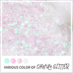 DAGEDA Iridescent Body Glitter Gel, Holographic Face Glitter Body Gel Rave Party Accessories, Chunky Glitters for Face Hair Nails, Cosmetic Laser Powder Festival Sequins Paint Makeup