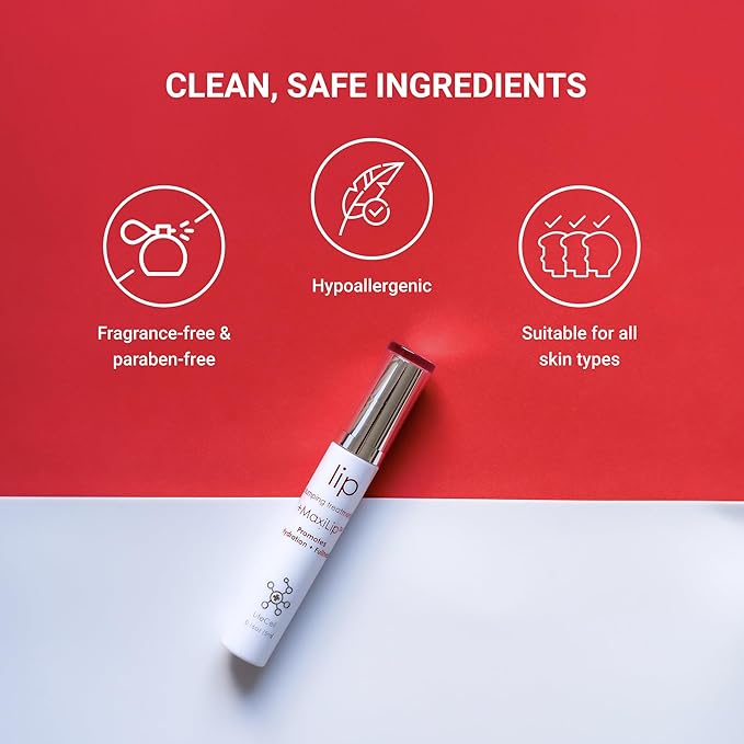 LifeCell Lip Plumping Treatment – Glossy Balm with MaxiLip Peptides for Fuller, Smoother Lips – Hydrating, Non-Irritating, Fragrance-Free Lip Care for All Skin Types