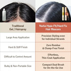 Hard Fix Hair Mascara – Strong Hold, Edge Control, Slick Back Stick with Dual-Brush Design for Precision Styling, Non-Greasy All-Day Fix, Easy-Wash Formula