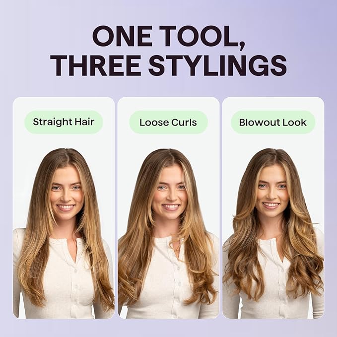 Wavytalk Updated Version Thermal Brush, 1.5 Inch Negative Ion Blowout Express Thermal Round Brush Creates Salon-Quality Blowouts, lonic Frizz Reduction Makes Hair Shinier & Smoother (Millennial Pink)