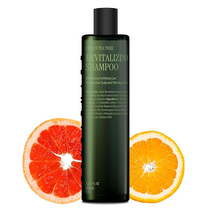 CURLYSHYLL Revitalizing Shampoo for Thinning Hair | Volumizing & Fortifying Care | Daily Scalp Shampoo with Citrus & Tea Tree (360ml)