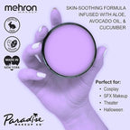 Mehron Makeup Paradise Makeup AQ Pro Size | Stage & Screen Performance, Face & Body Painting, Beauty, Cosplay, and Halloween | Water Activated Face Paint, Body Paint 1.4 oz (40 g) - Pastel Purple