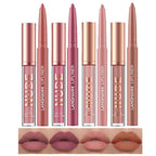 LANGMANNI 4pcs Matte Lipstick with Lipliners Durable Makeup Set,Long-Lasting Non-Stick Cup Not Fade Waterproof Pigmented Velvet Lipgloss Kit Beauty Cosmetics Makeup Gift for Girls(#1+2+8+11)