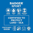 Badger Reef Safe Sunscreen, Unscented SPF 40 Sport Mineral Sunscreen, 98% Organic, Water Resistant Zinc, Approved for Hawaii & Mexico Reefs, 2.9 fl oz, 3-Pack