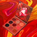 docolor Eyeshadow Palette 9Colors Red Eyeshadow Gemstone Shadow Palettes Highly Pigmented Mattes Shimmers Smokey Glitter Cream Colorful Powder Blendable Long Lasting Waterproof Makeup Palette