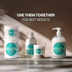 Kallos KJMN Keratin Regenerating Shampoo with keratin and milk protein for dry, damaged and chemically treated hair – Pump 1000 ml - 33,81 Fl Oz