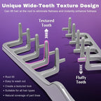 2Pcs Texture Comb, Volumizing Texture Comb for Men & Women, Wide-Tooth Hair Comb for Fluffy & Layered Hairstyles (Grey + Pink)
