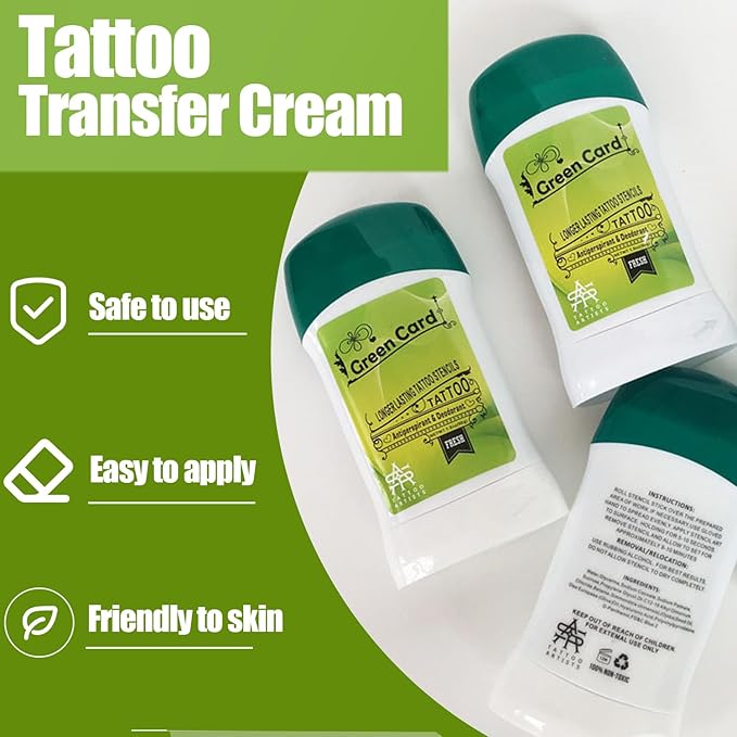 2pcs Tattoo Transfer Gel, Urknall Professional Stencil Gel Safe and Long-Lasting Tattooing Stencil Stick Creams for Body Art Makeup Transfering Soap Paste For Tattooing Supplies