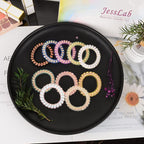JessLab Spiral Hair Ties for Women, 10-Pack Traceless No-Damage Ponytail Holders, Coils Hair Bands for Girls, Assorted Colors