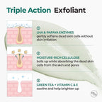 MOTHER MADE LHA Green Tea Exfoliating Aqua Peel Gel, Deep Pore Face Exfoliant, Gentle Facial Exfoliator, Dead Skin Remover, Natural Cellulose for Peeling, Vegan, Korean Skincare (100ml / 3.38 fl.oz)