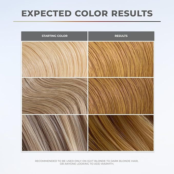 XMONDO Color Golden Blonde Color Depositing Mask & Semi-Permanent Hair Dye Super Gloss Infused with Bond Boosters for Nourishment, Revitalize & Repair, Vegan Formula, 8 Fl Oz