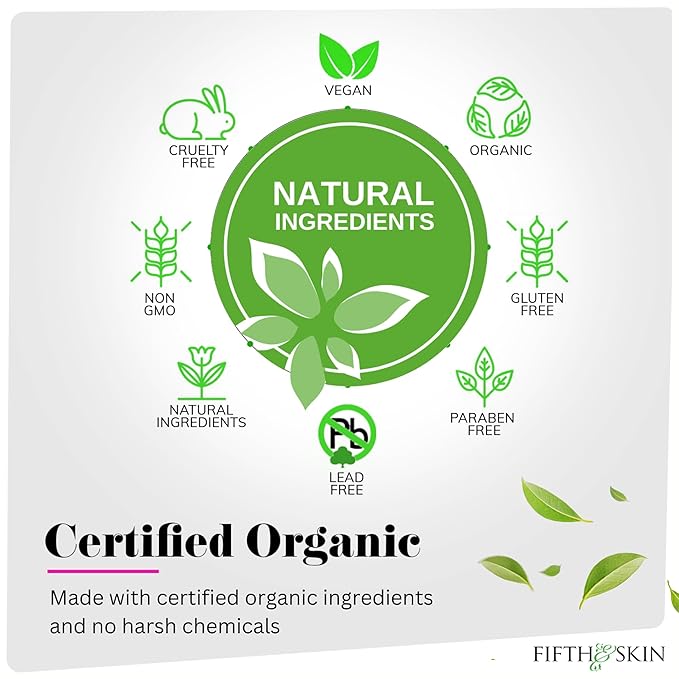 Fifth & Skin BOTANICAL Lipstick (RHUBARB) | Made in USA | Vegan | Natural | Organic | Cruelty Free | Paraben Free | NO Lead | Moisturizing Color that's Good for your Lips!