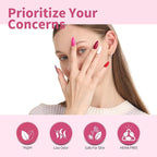 CANNI 9ml Hema-Free Gel Nail Polish Set- 6Pcs White Black Burgundy Red Purple Nude Colors Gel Polish Kit, Soak Off LED Nail Gel Manicure Kit DIY at Home Salon Gifts for Women Girls