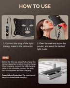 FOLOKE LED Light Therapy Mask Skin Care Mask, LED Red Light Therapy 630nm & 850nm Wavelength for Home Use, Body Beauty Machine for Care at Home