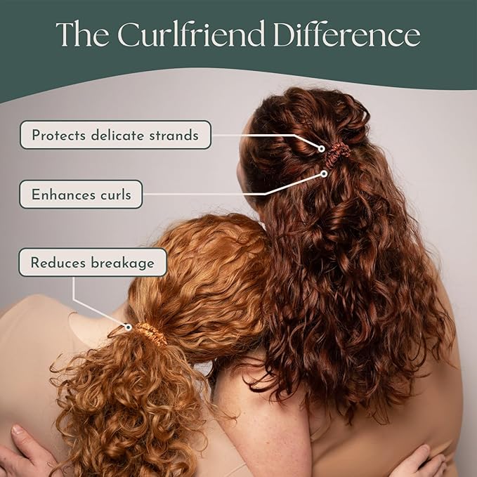 Authentic Mulberry Silk Skinny Hair Match Scrunchies for Women, Anti Breakage Hair Ties for Curly Thick & Thin Hair, 100% Silk for Buns & Ponytail, Strawberry/Auburn (4 Pack)