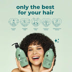 Luseta Rosemary Mint Shampoo and Conditioner 16.9oz and Hair Oil 3.38oz Trio Hair Care Set Nourishment & Smoothness for Thin Hair,Reduce Frizz and Add Shine