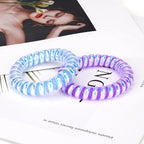 JessLab Spiral Hair Ties for Women, 10-Pack Traceless No-Damage Ponytail Holders, Coils Hair Bands for Girls, Assorted Colors