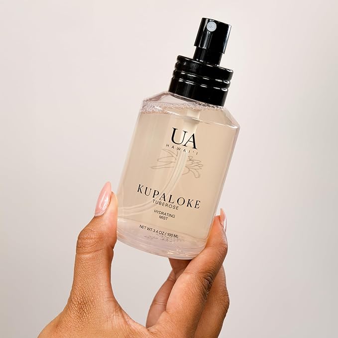 Kupaloke Tuberose Body and Hair Mist from Hawaii, Hair Perfume for a Light, Hydrating Refresh, Body Mist for Women and Men, Alcohol-Free, With Moisturizing Hyaluronic Acid & Glycerin, 3.4 oz