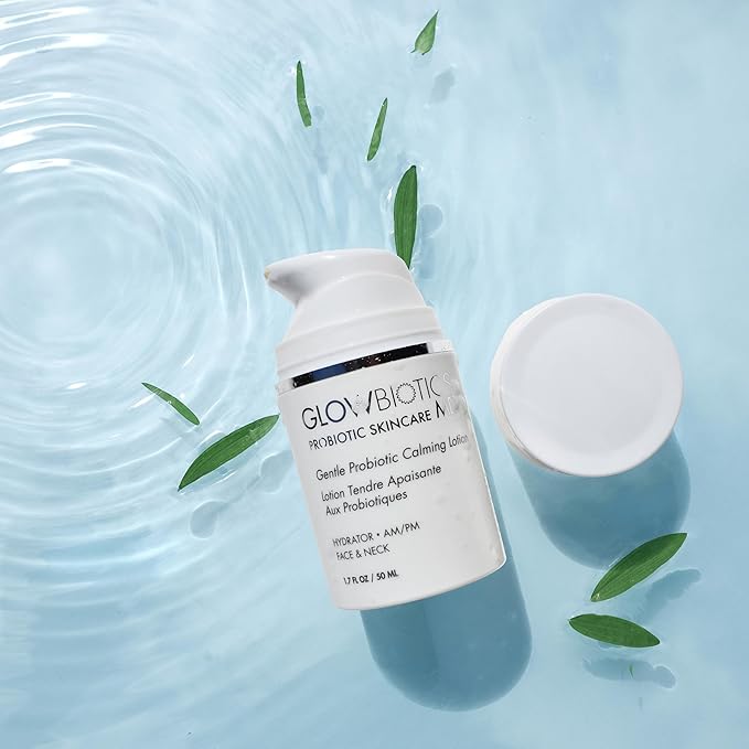 Glowbiotics Probiotic Calming Lotion - Barrier Repair & Firming Face Moisturizer - 1.7 oz - Weightless Peptide Cream for Sensitive & Redness-Prone Skin