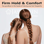 30 Pcs 2.4 Inch Large Hair Ties, Extra Big Seamless Cotton Elastic Bands for Thick Thin Curly, Soft Stretchy Ponytail Holders for Women Girls Men (Dark Brown)