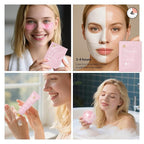 Rose Facial Skin Care Set, 33 Pcs Bath & Body Spa Basket for Women, Beauty Care Kit, Sheet Mask, Makeup Bag, Face Serum, Bath Bomb, Perfume, Christmas, Mother Day, Valentine's, Birthday, Baby Shower