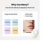 PO:DL All-In-One Hyaluronic Hydrogel Mask(4ea) | Collagen Face Mask for Glass Glow Skin | Deep Hydration & Radiance Boosting | Improves Skin Elasticity & Firmness | Korean Face Mask Skincare