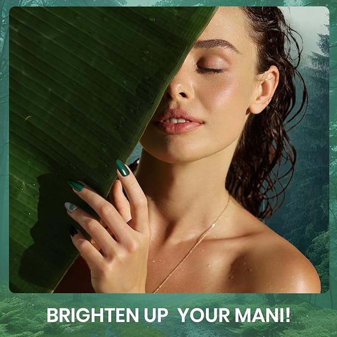 Beetles Green Gel Nail Polish Set, 6 Colors Dark Green Gray Blue Baby Blue Color Gel Nail Polish Misty Soak Off DIY Home Uv Nails Gifts for Women Girls